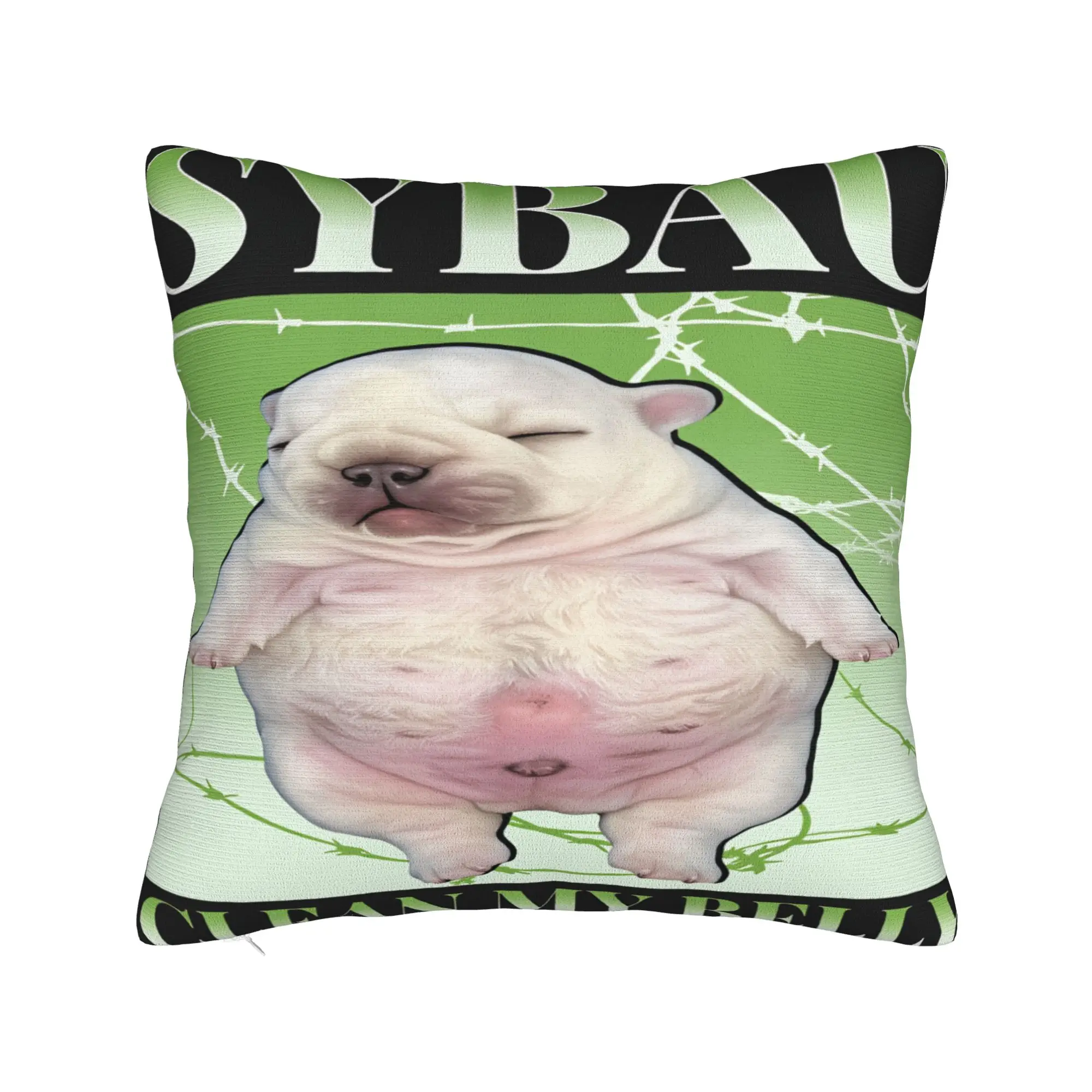 كيس وسادة أنا Pibble Dog جرو غسل تنظيف بلدي البطن مربع وسادة غطاء ل أريكة غرفة نوم ديكور المنزل سادات خمر #1