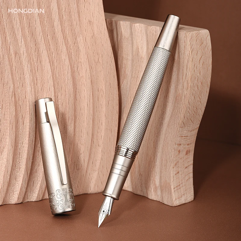 LT Hongdian Gentian Limited 6013S Pióro Wieczne do Grawerowania, Wygięta Stalówka, Kaligrafia, Prezent, Wymienny Wkład, Retro, Unisex — zdjęcie produktu 3
