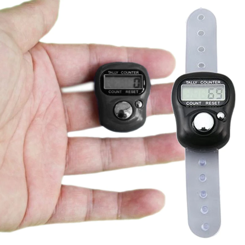 Mini Stitch Marker and Row Finger Counter LCD Electronic Digital Tally Counter For Sewing Knitting Weave Tool / Random Color