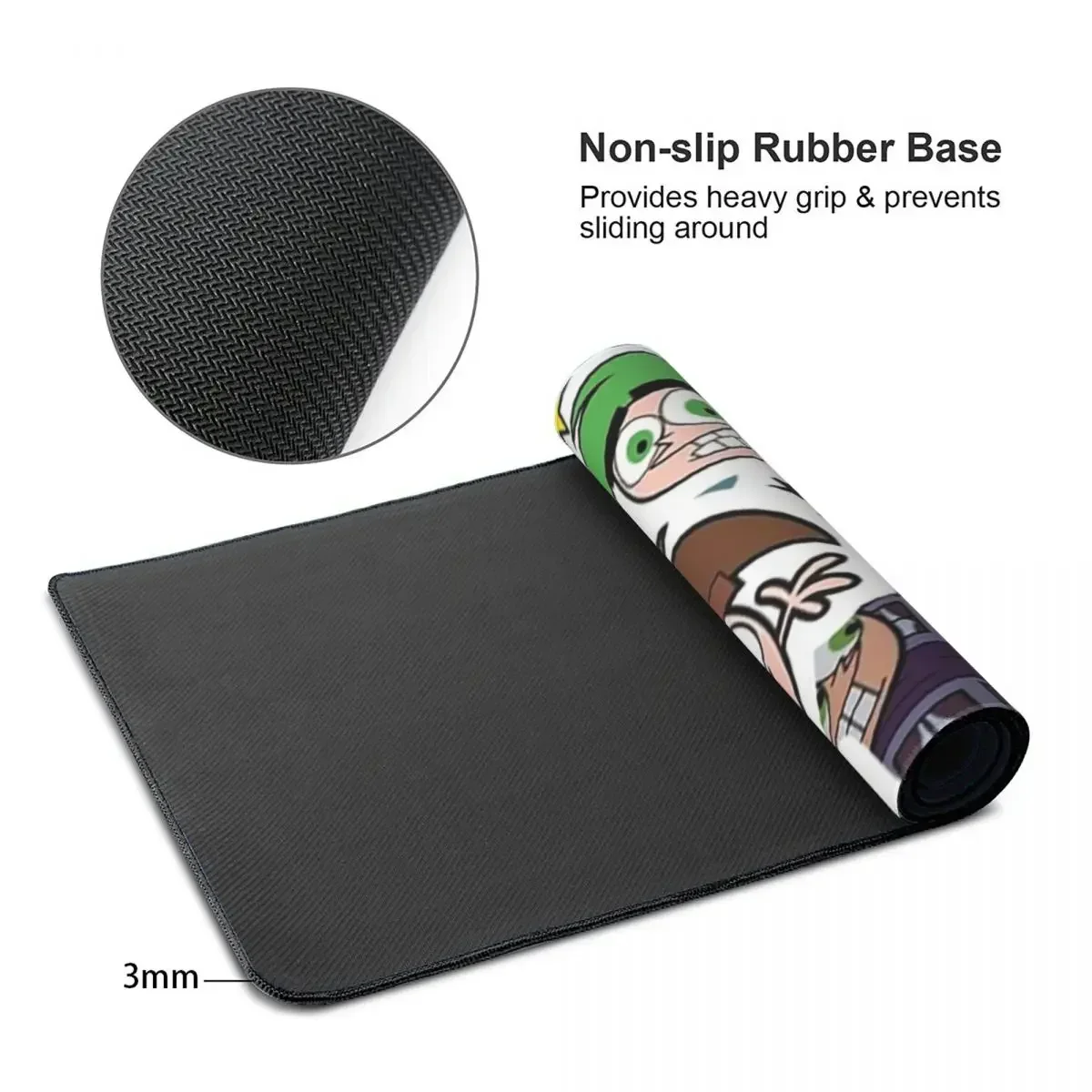 Estilo cômico cosmo, wanda e timmy design grande mouse pad teclado de computador tapete de mouse gamer pc portátil tapete de mesa de escritório