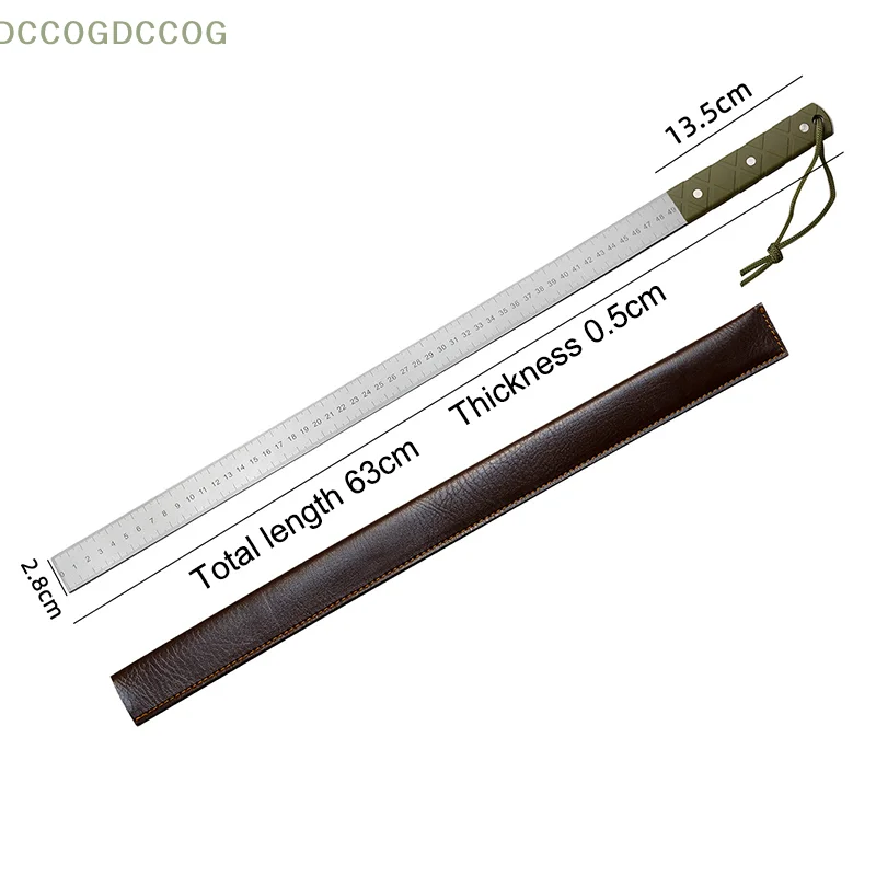 Dual Scale Stainless Steel Ruler Durable Thickened Quenched Steel With Random Lanyard Style Ideal For Drawing & Measuring