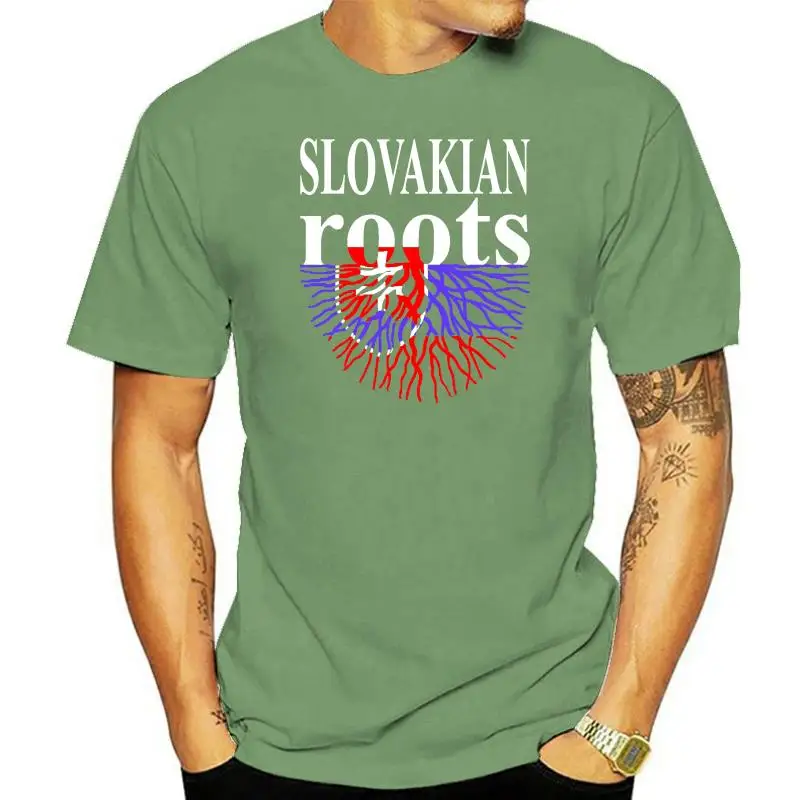 Slovakian Roots Slovakia Flag T Shirt Short Sleeve Custom Clothes Hip Hop Street Wear Oversize Cotton Men Clothes