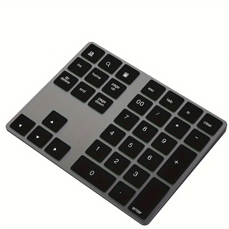 Wireless Numeric Keypad with USB-C Charging, 34 Keys, For Smart Auto-Pairing System - Compatible for Mac OS & Windows 10