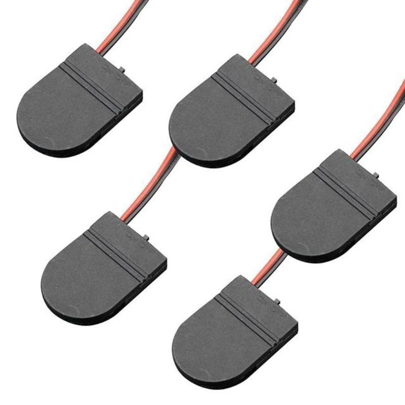  5Pcs  Button Battery Holder Coin Cell Storage Box for Case with On/Off Switch Light Weight Battery Holder