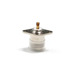 1pc NEW N Type Female Jack RF Coax Adapter Convertor Solder Cup 2-hole Panel Mount Nickelplated Wholesale