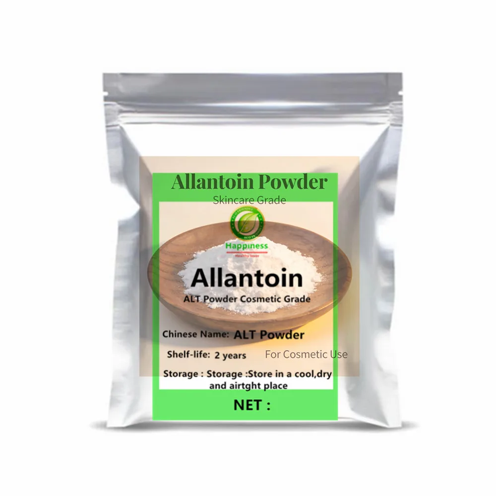 Cosmetic Grade ALT Allantoin Powder Bulk Supply Raw Material Soothe Sensitive Skin Moisturizing Brightening Cosmetic Making Skin