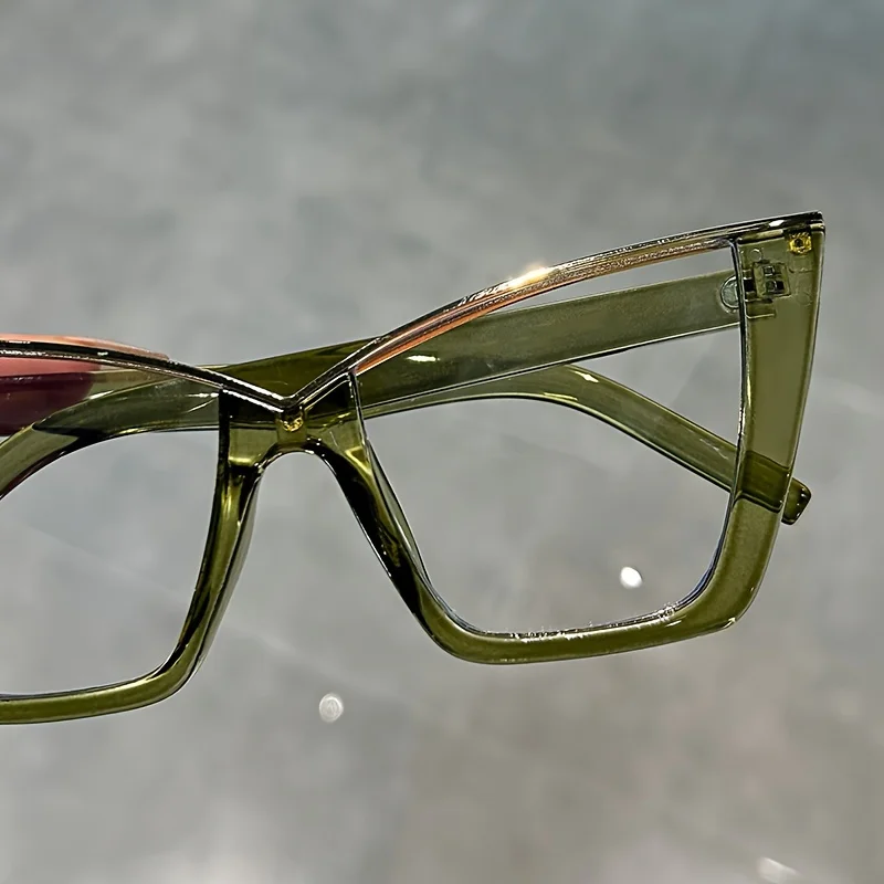 Vintage Cat Eye Glasses Transparent Lens Computer Glasses Jelly Color Frame For Women-Fashion Glasses Eye Protection