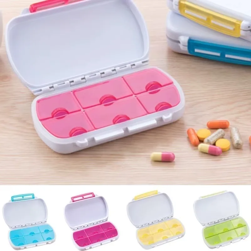 Weekly Pill Box Medicine Organizer 6 Day Travel Tablet Dispenser Case Portable Drug Storage Container Health Care Supplies