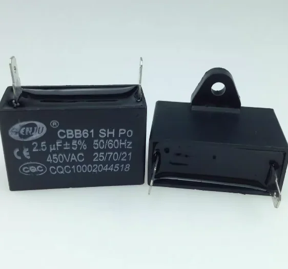 Original CBB61 fan starting capacitor two pin 450VAC 1/1.5/2/2.5/3/5/8/10/12/14UF