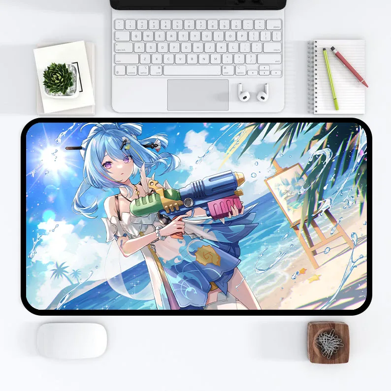 Summer Beach Mausepad Cool Girls Mouse Mats Gaming Mat Pad on The Table Office Gamer Accessories Keyboard Pad XXL Art Desk Mat