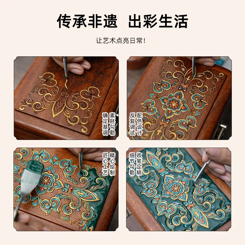 Joyero de madera maciza, pulsera de palisandro, caja especial de almacenamiento de pulsera de jade multiposición, exquisita de gran capacidad de alta gama