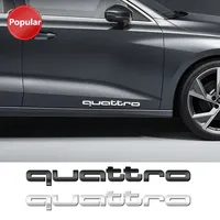 3D ABS Car Styling Quattro Emblem Body Rear Trunk Decoration Sticker for Audi Quattro A3 A4 B8 8P 8V B6 A5 A6 C7 Q5 B9 B7 C6 A1
