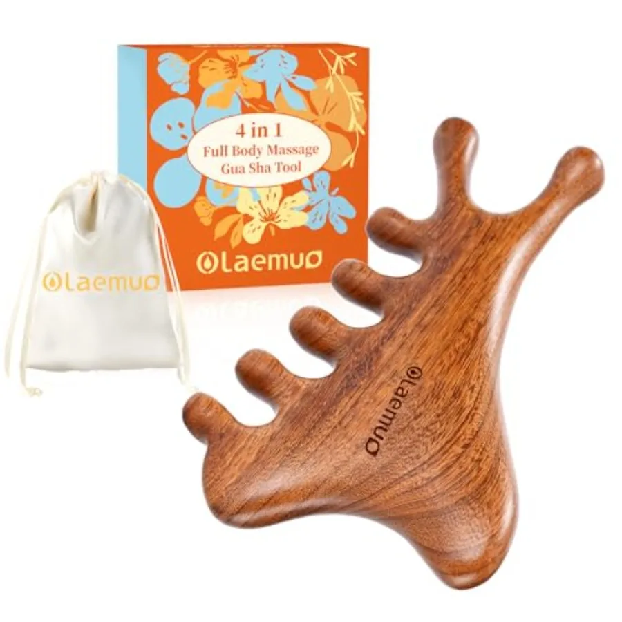 

4 in 1 Gua Sha Tool for Face, Scalp Massager with Gift Box, Massage Comb for Head, Face, Eye, Neck and Body Meridian Therapy To