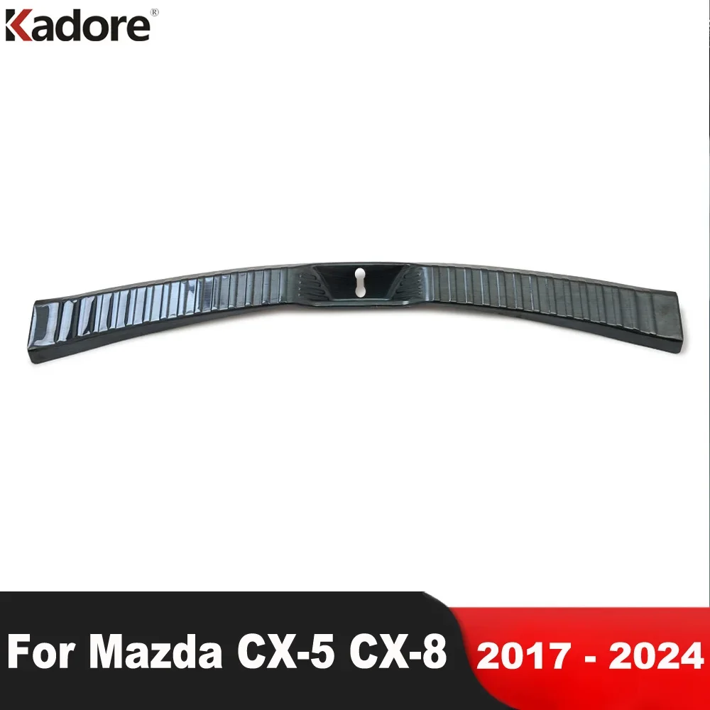 For Mazda CX5 CX-5 KF CX-8 2017-2022 2023 2024 Steel Car Rear Trunk Bumper Cover Trim Tailgate Door Sill Plate Guard Accessories