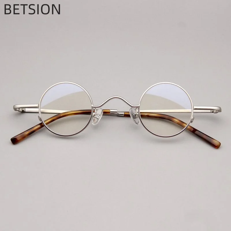 BETSION Round Glasses Frame for Men Vintage Classic Style Hand Made High Quality Eyeglasses for Women Customed Optical Eyewear