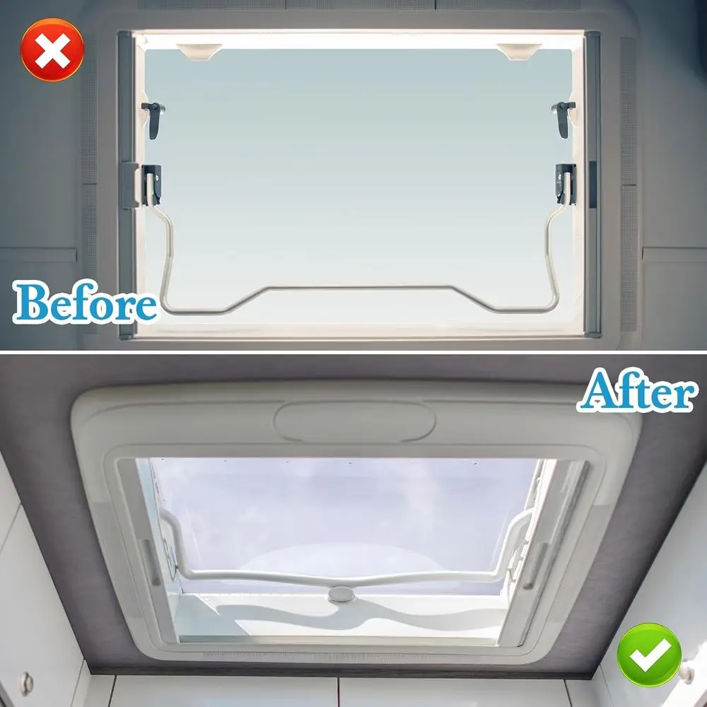 طقم استبدال كوة RV، طقم كوة OD RV مقاس 18 بوصة × 26 بوصة قبة خارجية تناسب فتحات كوة 14 بوصة × 22 بوصة، استبدال كوة دش RV