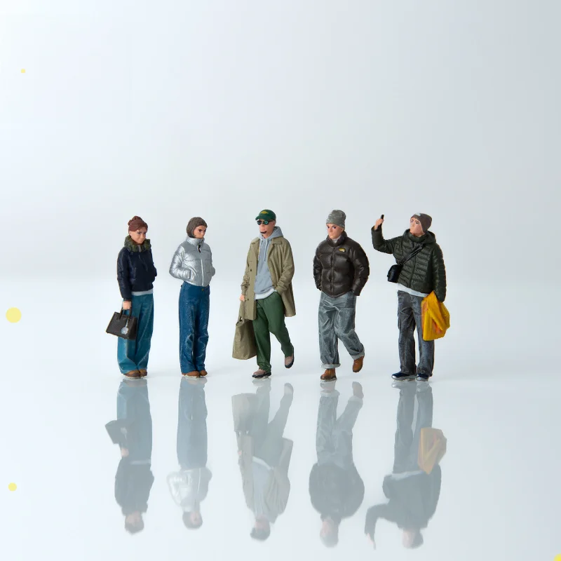 

Spot 1/64 Fashion And Versatile Walking Men's And Women's Miniature Doll Model DIY Hand Drawn Scene Matching Ornament Toy Gift
