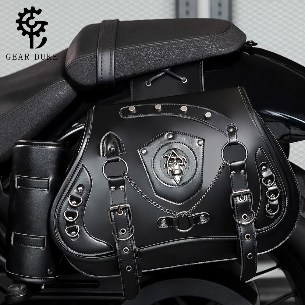 European/American punk style Harley motorcycle luggage bag - Motorcycle rock modification bag - Suitable for multiple models