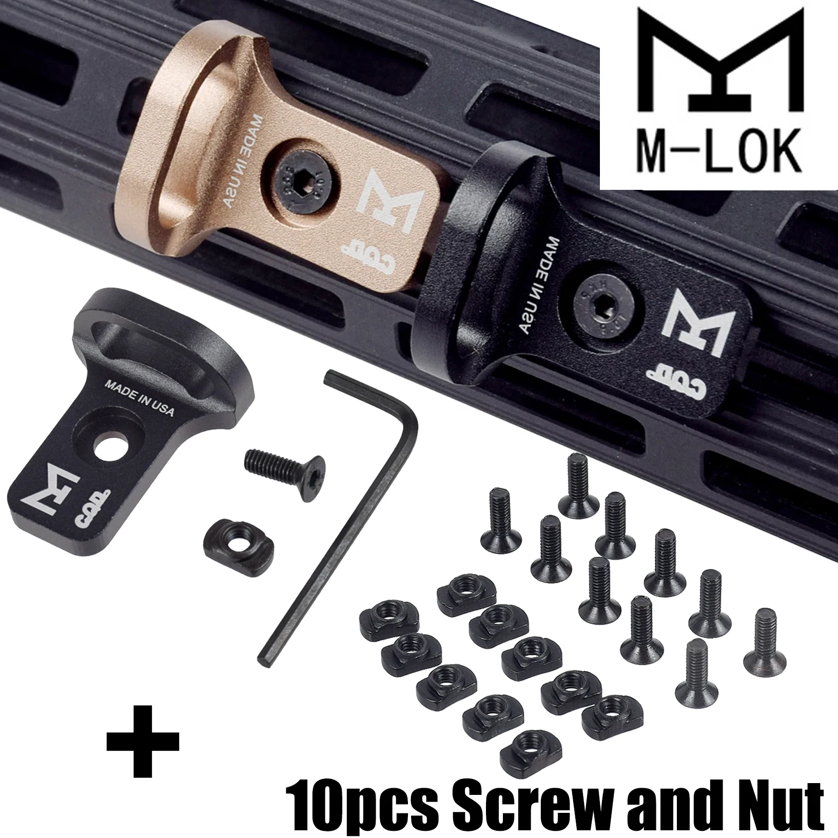 

QD M-lok Sling Swivel Mount Adapter CQB CNC Sling Mount Buckle Shoulder Strap Button Adapter For MLOK Rail HK416 AR15 AK47 Alum
