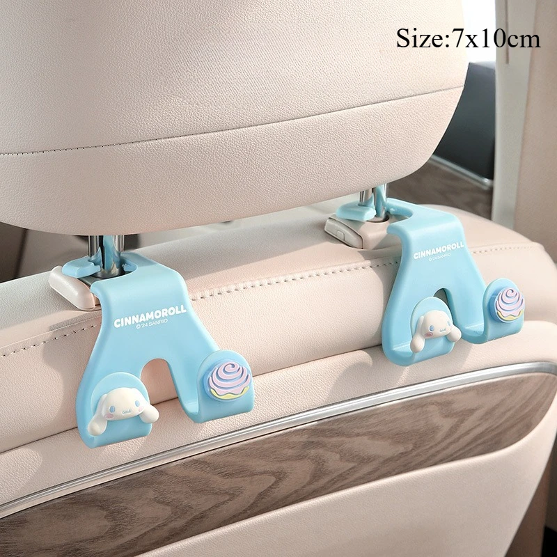 

Автомобильный крючок Cinnamoroll, несущий крючок для сиденья с героями мультфильмов Sanrio Kuromi, крючок для заднего стула автомобиля, аксессуары для салона автомобиля, автозапчасти