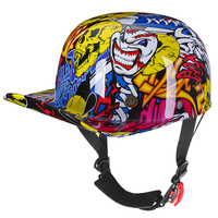 Japan Korea Style Vintage Baseball Cap Motorcycle Helmet Retro Half Hat Open Face Baseball Cap Helmets Scooter Riding Casco