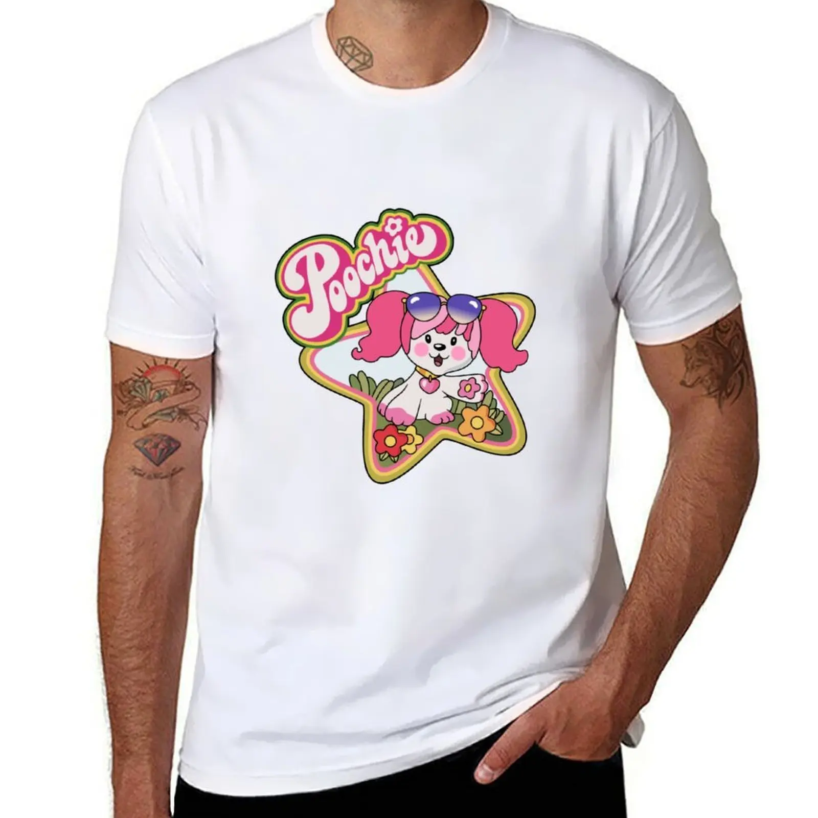 

1980S Poochie Puppy Logo T-Shirt cotton t shirts man 100% man t shirt cotton high quality T-Shirt