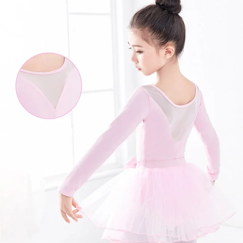 Ballet dress Kids Gymnastics Dance Leotard  Skirts Suits Girls Black Pink Red Leotard Dancewear for Ballerina Party Costumes