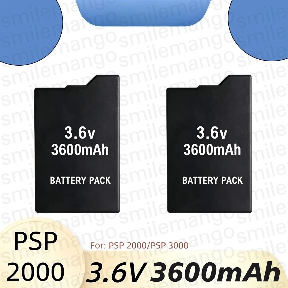 Batería de Litio Recargable de 3.6V y 3600mAh para PSP 2000/3000, Baterías de Litio de 3600mAh para PSP 1000 PSP-S110