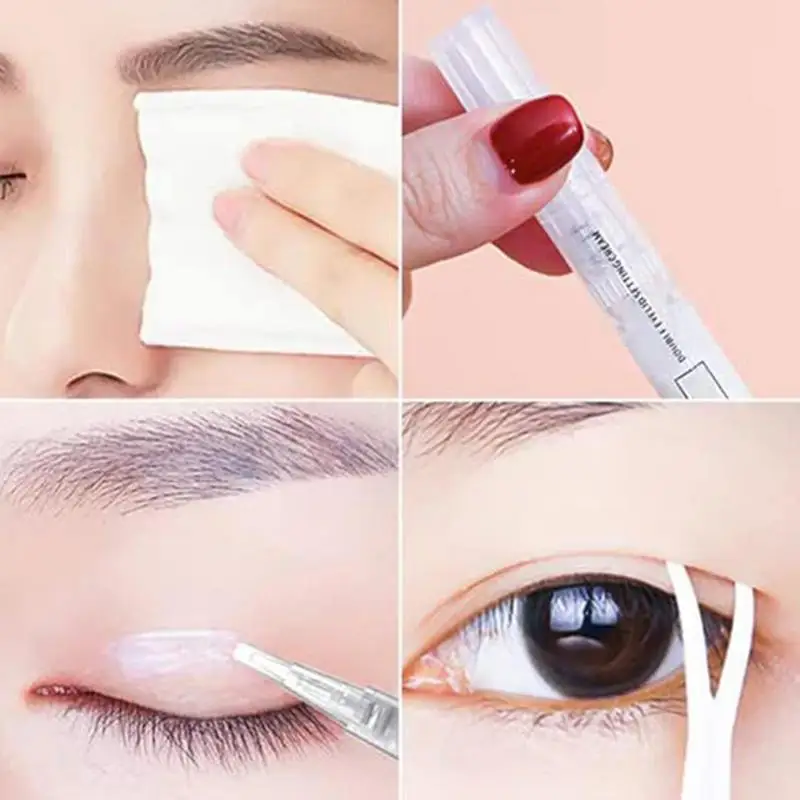 Dubbele Ooglid Definiërende Crème Heldere Eye Lash Lijm Super Sterke Hold 5Ml Onzichtbare Wimpers Zelfklevende Waterdichte Wimperlijm