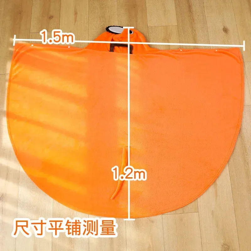 New 2025 Chainsaw Man Pochita Denji Makima Cosplay Flannel Hooded Cloak Cape Cute Anime Blanket Haya☆★☆★qq