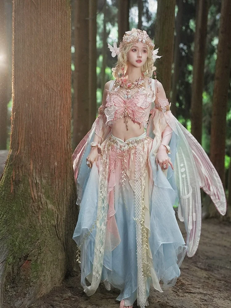 مجموعة هانفو للنساء بأسلوب غريب والمناطق الغربية العرقية تتميز بسحر أثيري مطرز ثقيل