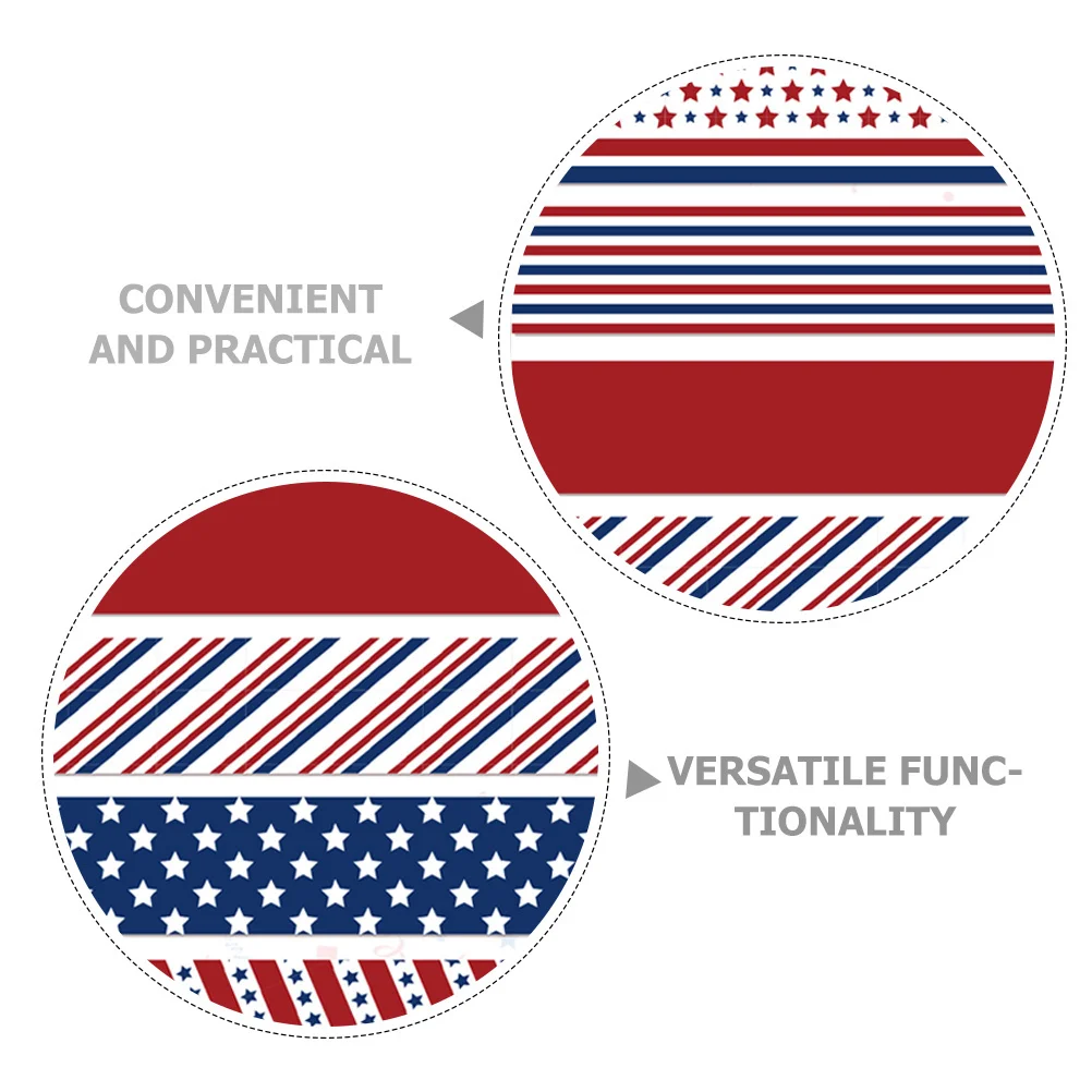 

12 Rolls American Independence Day Adhesive Tape for DIY Scrapbook Decoration 4th of July Themed National Day Tape