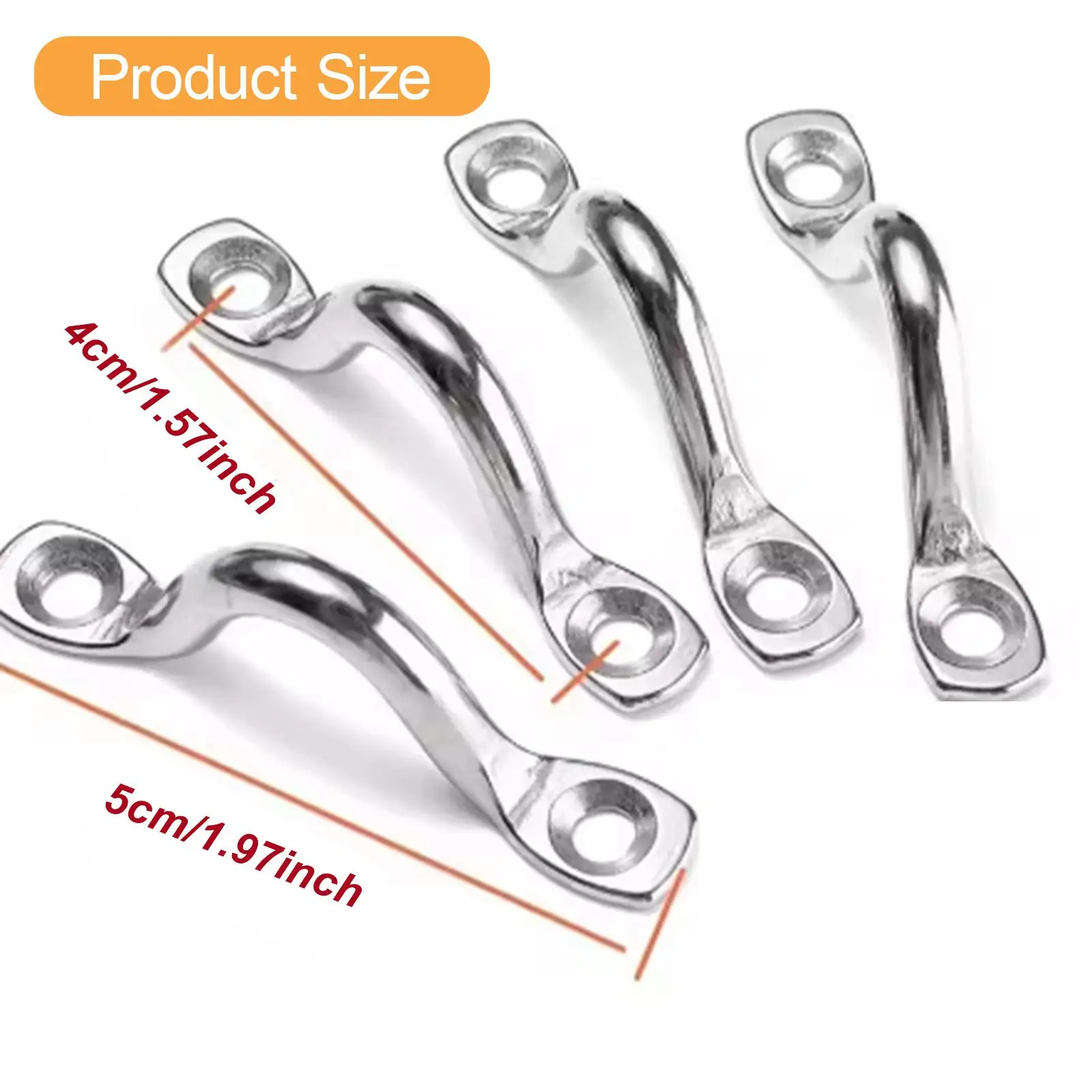 

5mm Stainless Steel Eye Straps Deck Loop Boat Top Pad Eye for Canoe Kayak Tie Down Railing Bracket