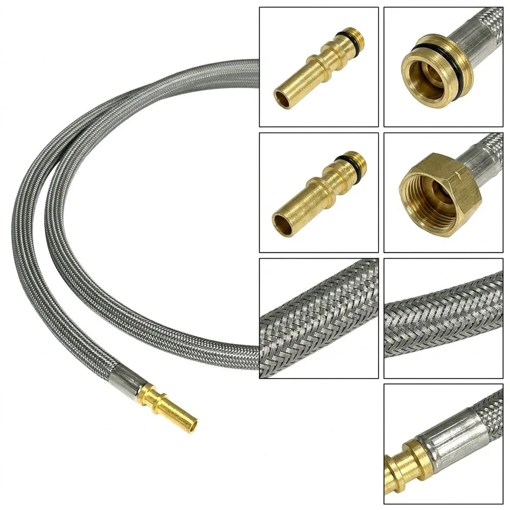 59 inch Pull Down Kitchen Faucet Hose Replacement for 88624000 Model Nylon Drinking Water Safe Inner Tube Brass Fittings 150cm