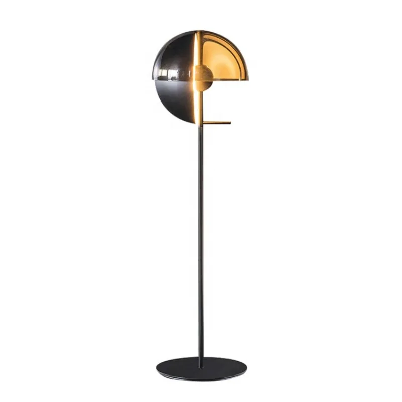 Post-modern style black and white color glass lampshade industrial decorative floor lamp lustre