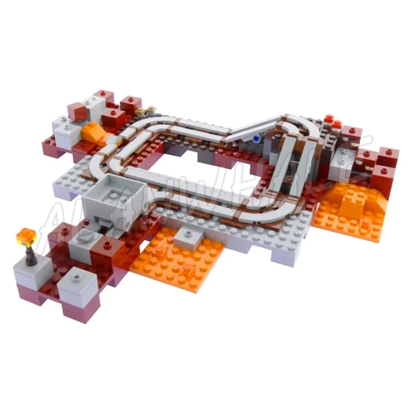 391pcs The Hell Nether Railway Building Blocks Fit 21130 Bricks Model Toys for Children