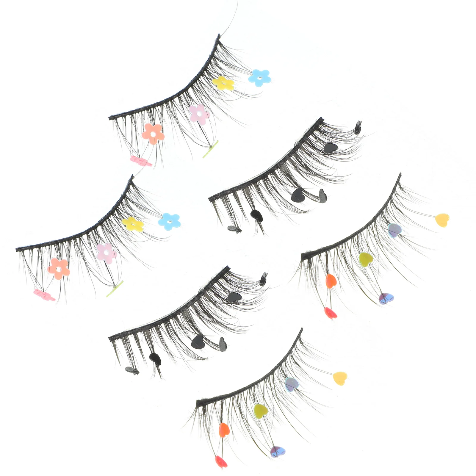 

Ipetboom 3 Pairs Sequin False Eyelashes for Women Makeup Pestañas Postizas Glitter Lash Extensions