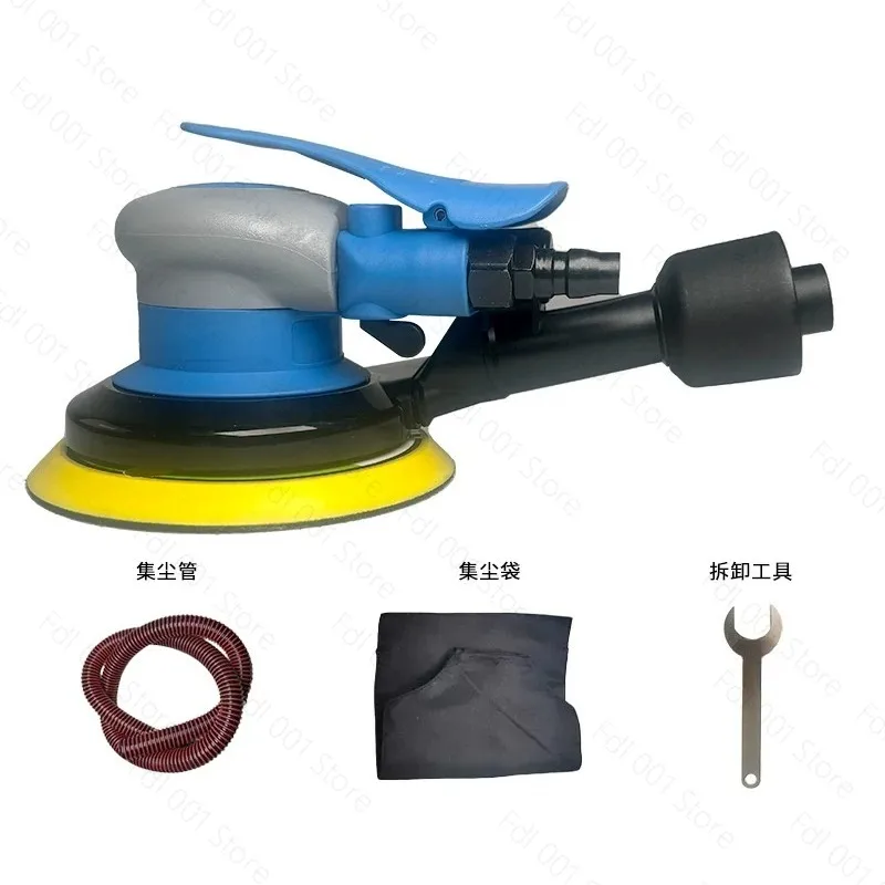 Brushless Electric Pneumatic Grinder 6 Inch Circular Air Grinder Car Paint Polishing 5 Dry Grinding Head Sandpaper Waxing
