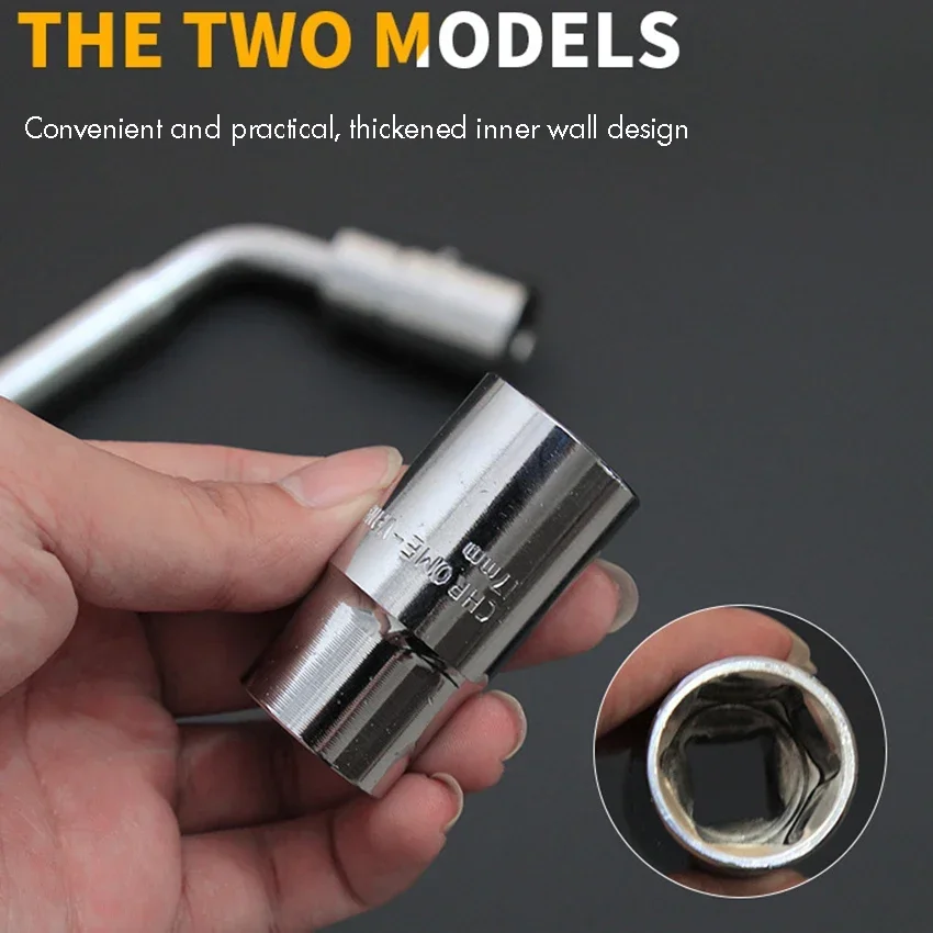 Chave de porca de roda de carro, 17/19/21/23mm, com alça antiderrapante, chave sextavada telescópica, chave de soquete, carro/caminhão, chave de reparo de pneus