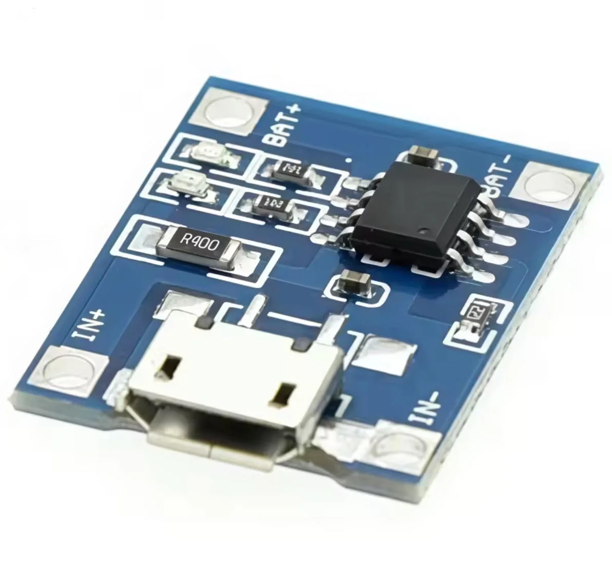 TP4056 1A Li-ion Battery Charging Module with Micro USB, 4.2V Single Cell Charger for DIY Projects