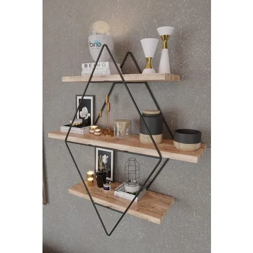 Black Big size Prism Kitchen Wall Rack 70x60x16 cm Decorative Wall Rack Wooden Wall Rack Lux home Wall Rack