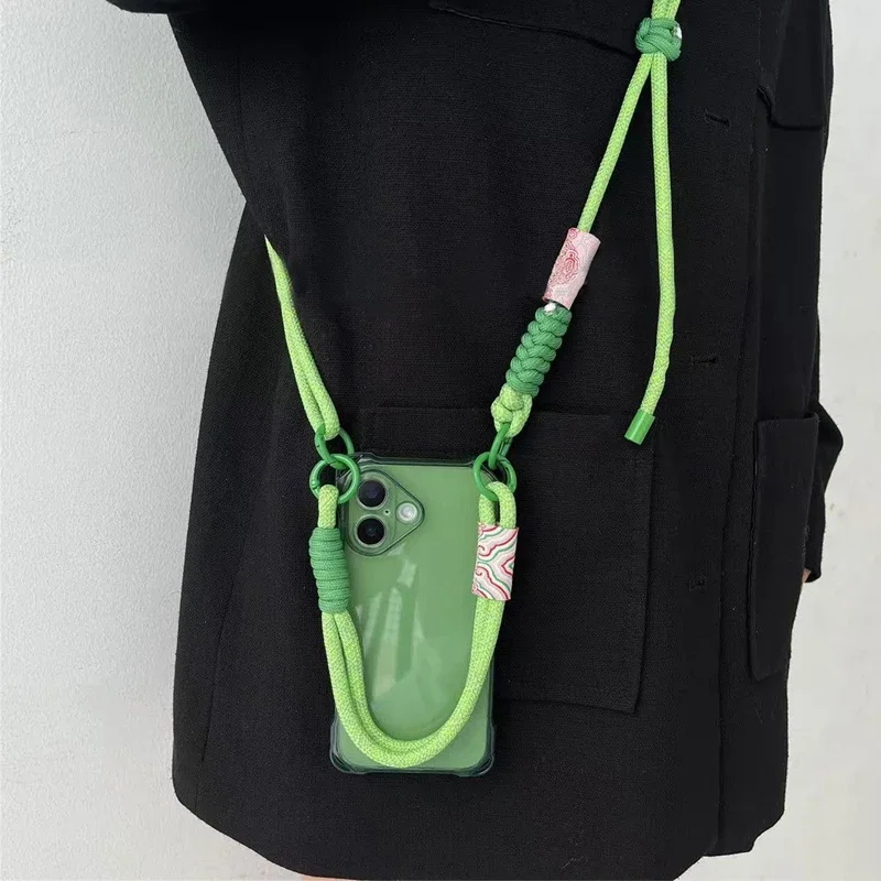 Fashion Clear Soft  Adjustable Strap Lanyard Case For iPhone 17 Air 16 15 14 11 12 13 Pro Max 16E Crossbody Necklace Cover