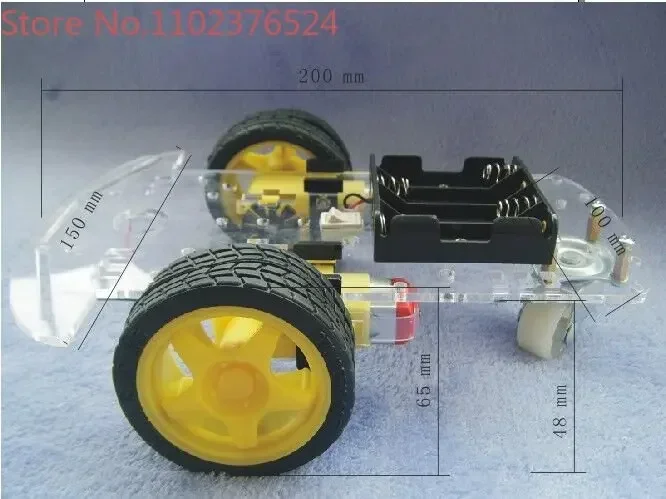 5PCS Two-wheel smart car chassis/robot/track-seeking car/obstacle avoidance/barrier avoidance/kit/with code plate