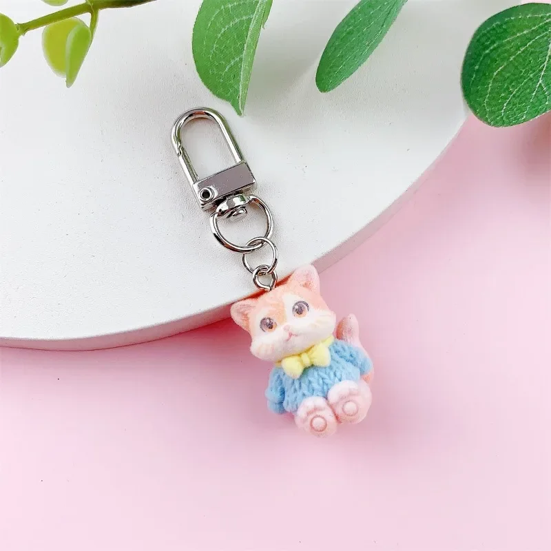 Cute Cartoon Little Prince Fox Flower Figure Keychain Fairy Tales Keyring for Women DIY Jewelry Gift for Friends Kawaii Lanyard