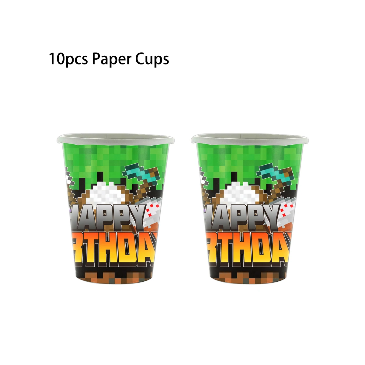 تعدين صياغة بكسل لعبة الطرف الديكور أدوات المائدة القابل للتصرف ورقة لوحة مفرش المائدة بالون حفلة عيد ميلاد تفضل الديكور