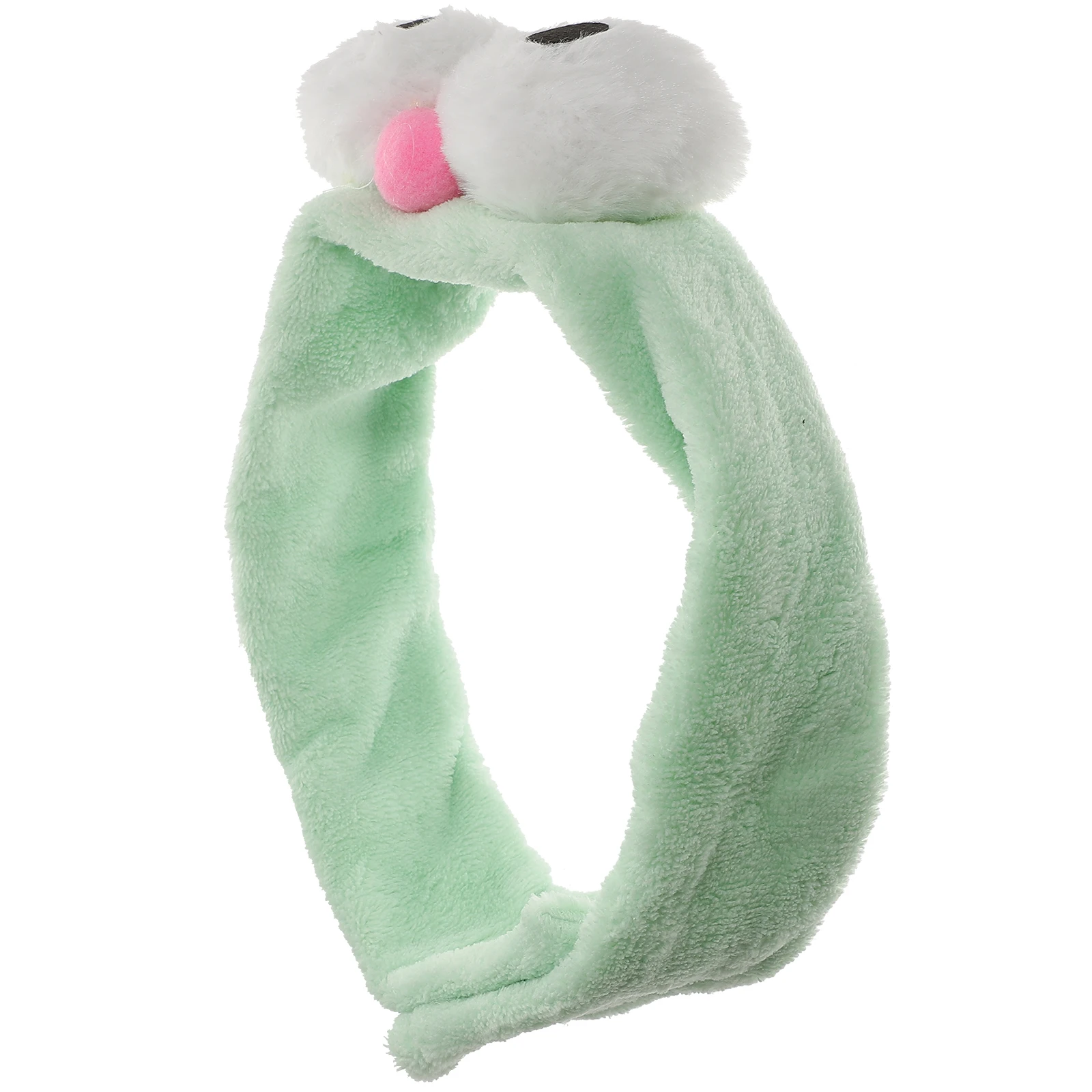 

Adorable Women Headband Hair Bands Adjustable Cartoon Tape For Makeup Face Washing Sweat Absorbing Breathable Cloth Mint Green