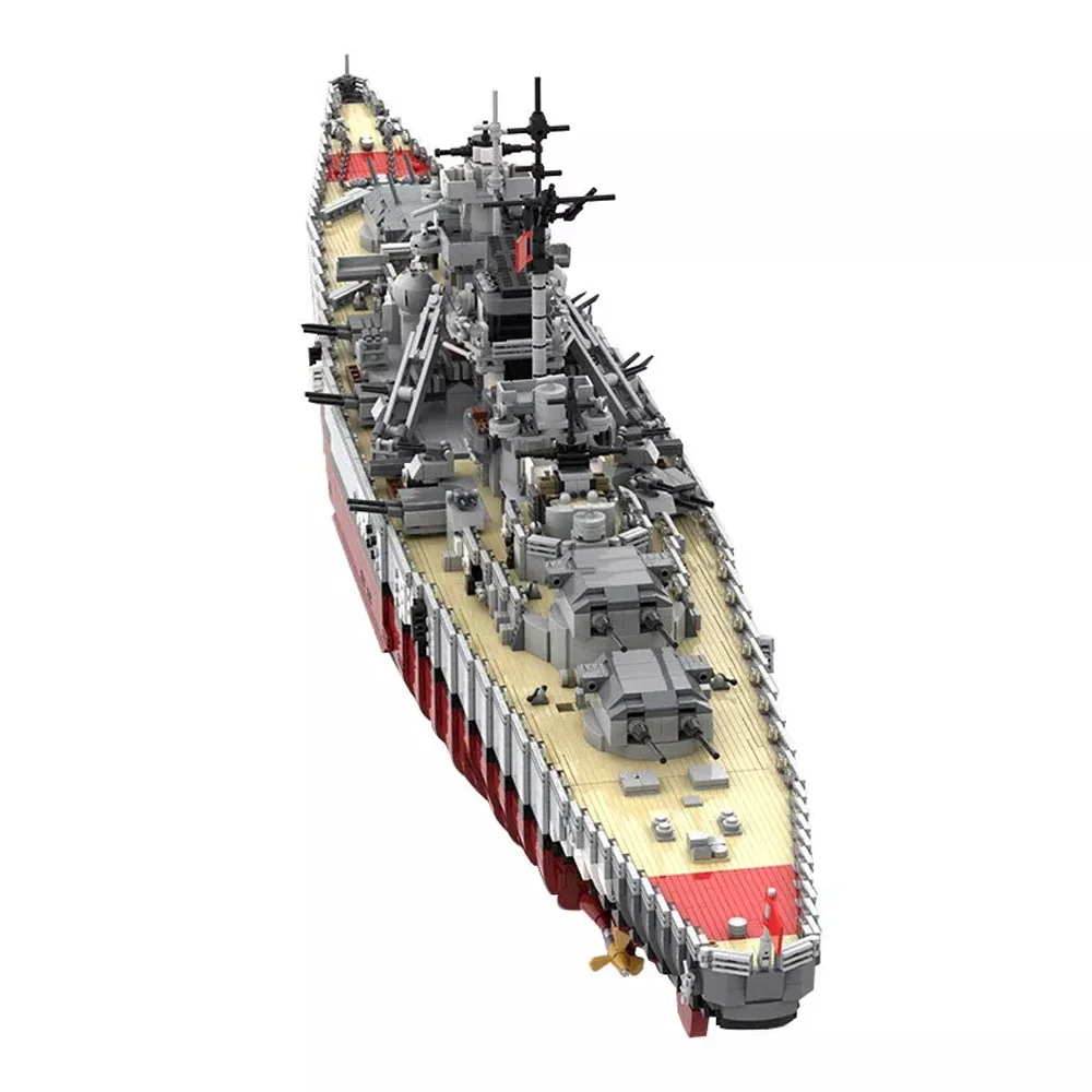 Gobricks MOC Bismarck Space Battleship Bricks Model Military Warships Bismarck Building Blocks Set Collection Toys Gift