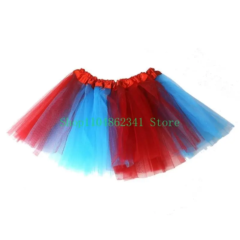 5asd Soft Tulle Girls Christmas Halloween Cosplay Costumes Mesh Skirt Colorful Girls Skirt Outfits Rainbow Tutu Short Skirt