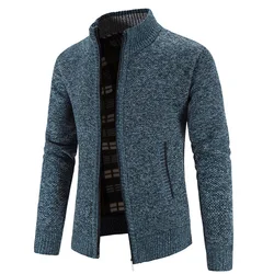 2023New Spring Autumn Knitted Sweater Men Fashion Slim Fit Cardigan Men Causal Sweaters Coats Solid Single Breasted Cardigan men