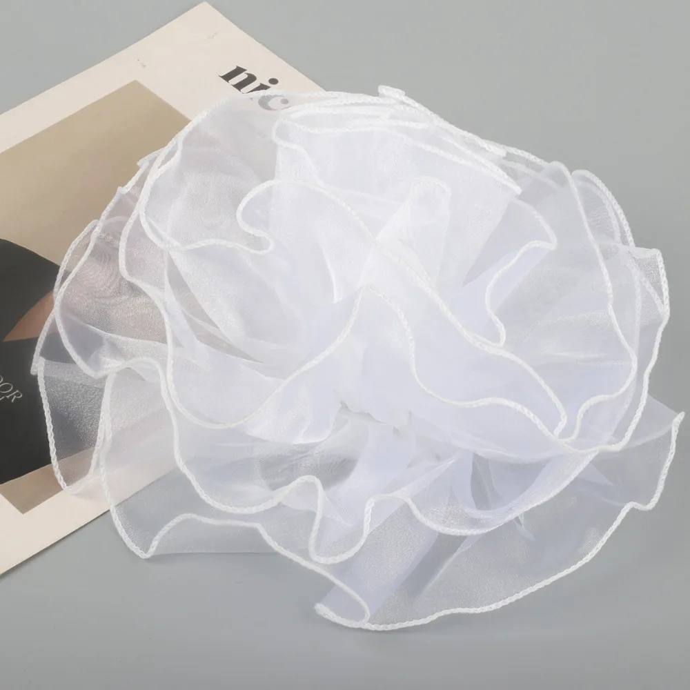 Fashion 28cm Fabric Flower Brooch Exaggerated Large Clothing Patch Clip Lace Handmade 3D Corsage Clothes Appliques
